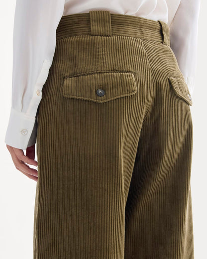 Corduroy Wide-Leg Trouser | Beech