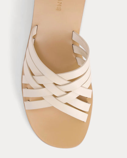 Leather Triple Crisscross Sandal | Canvas