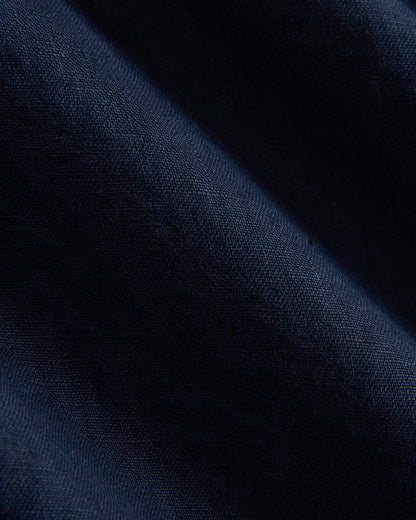 Popover Shirt in Linen | Navy
