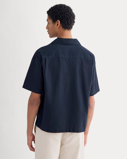 Cropped Resort Shirt | Navy