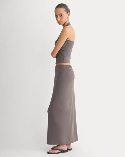 Maxi Skirt in Butterknit | Charcoal Grey