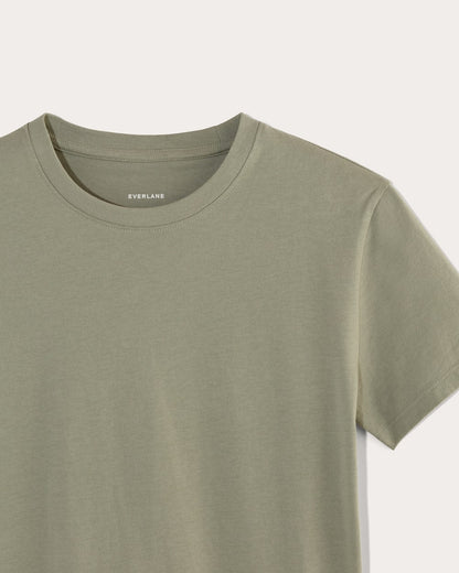 The Box-Cut Tee in Essential Cotton | Sage Green | No Pocket
