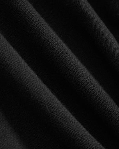 Lightweight Terry Polo Sweatshirt | Black