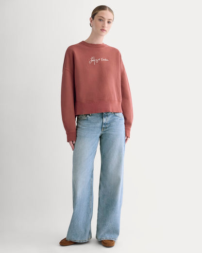 Everlane x The Laufey Foundation Cropped Sweatshirt | Dusty Red