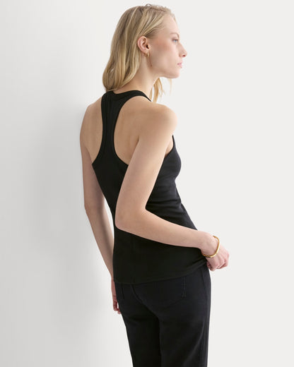 Luxe Rib Racerback Tank | Black