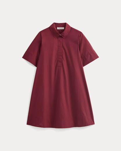 Popover Mini Shirtrdress in Ultrasoft Cotton | Pomegranate