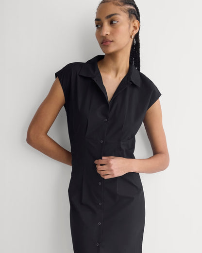 Muscle Shirtdress in Lightweight Cotton | Black