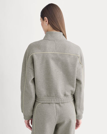 Luxe Fleece Track Jacket | Vintage Heather Grey