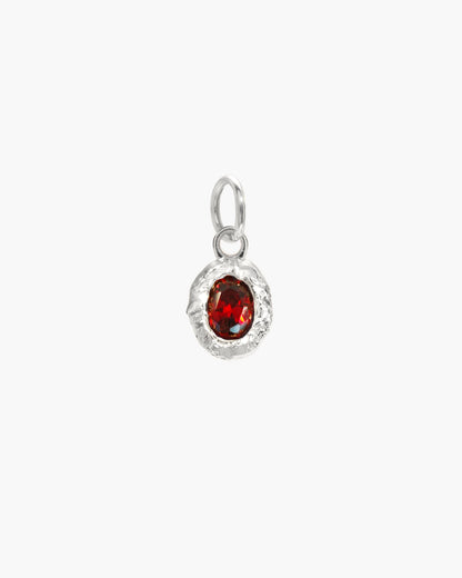 Birthstone Charm in Silver