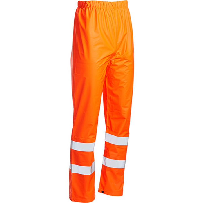 Blackrock Rail Orange Lightweight PU Waterproof Hi Vis Trousers