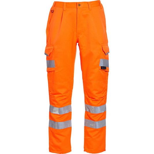 Blackrock Rail Orange Polycotton Hi Vis Cargo Trousers