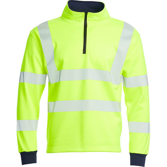 Blackrock Yellow 1/4 Zip Hi Vis Sweatshirt