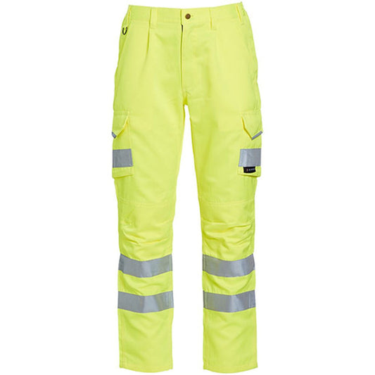 Blackrock Yellow Polycotton Hi Vis Cargo Trousers