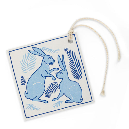 Blue Hare Gift Tag