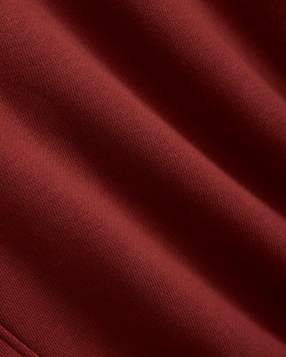 Luxe Fleece Zip Polo | Merlot