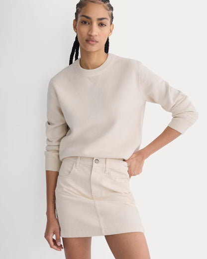 Denim Utility Mini Skirt | Calico Ecru