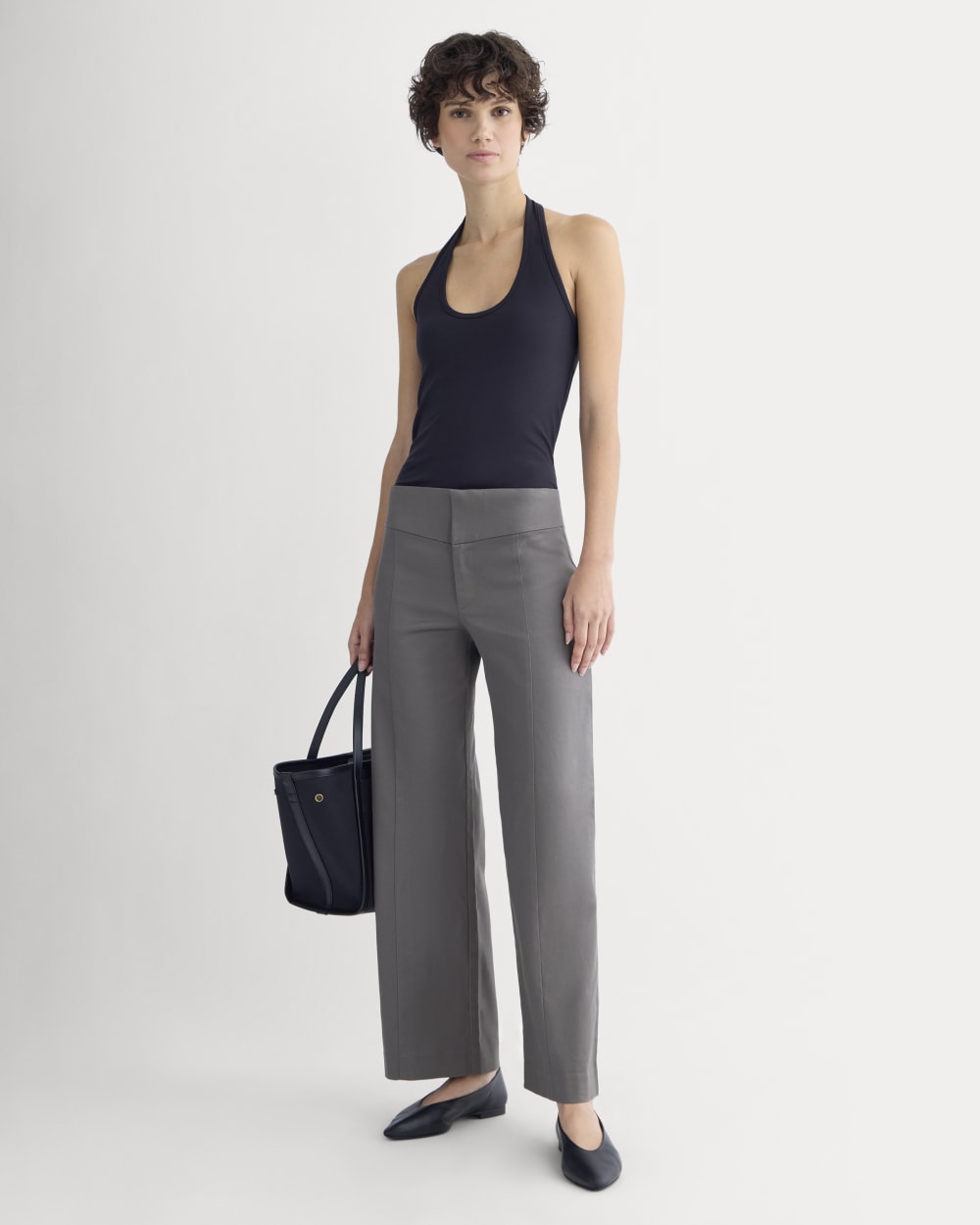 Tailored Drape Seam Pant | Charcoal Grey