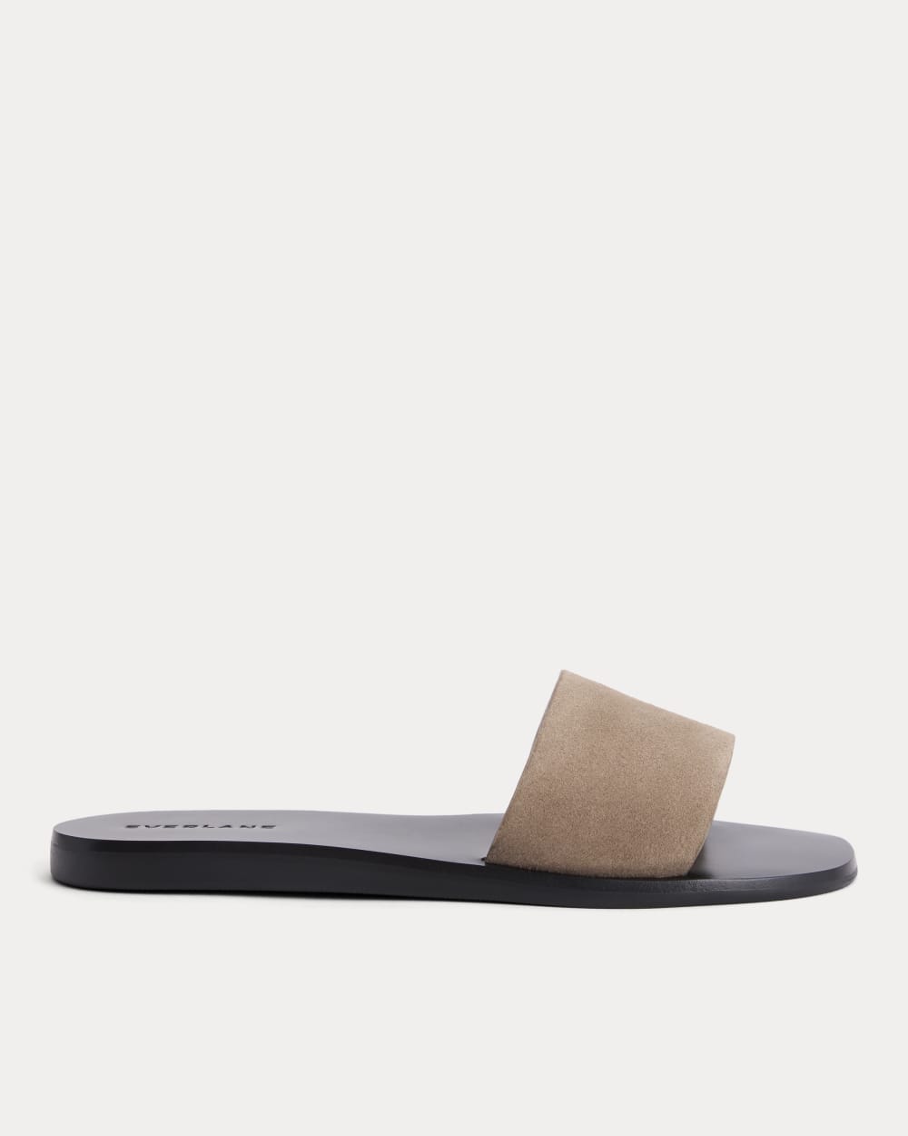 Suede Slide Sandal | Almond Buff Suede