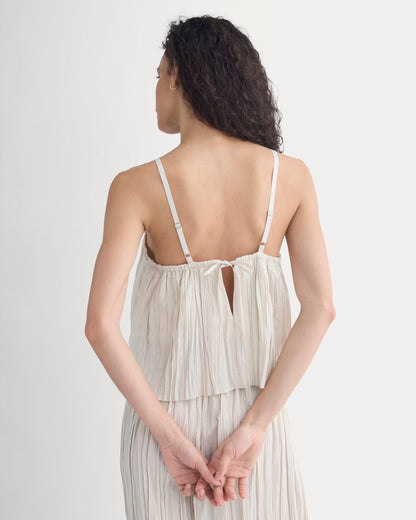 Crinkle Trapeze Tank | Birch