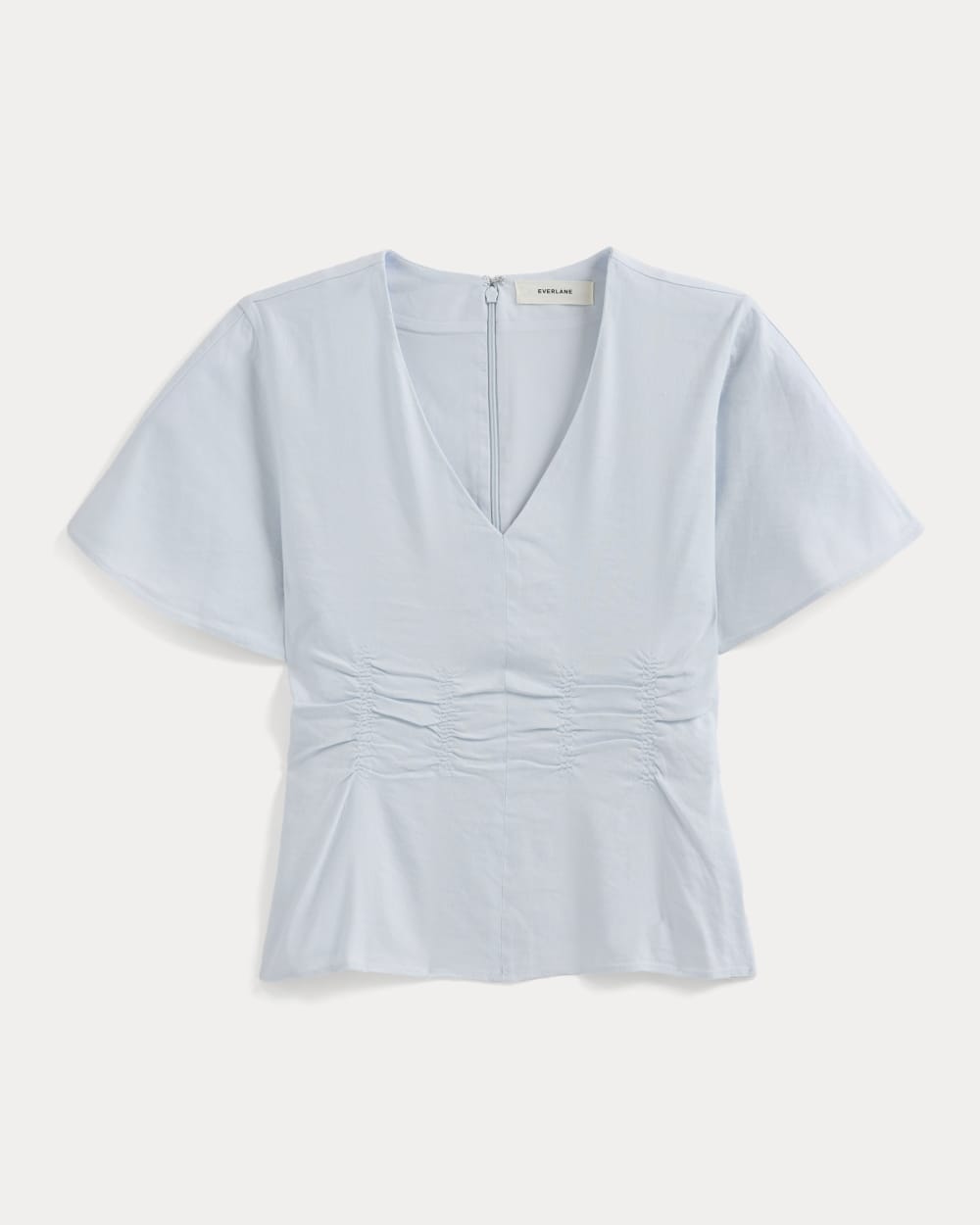 Cinched Top in Stretch Linen | Skywriting