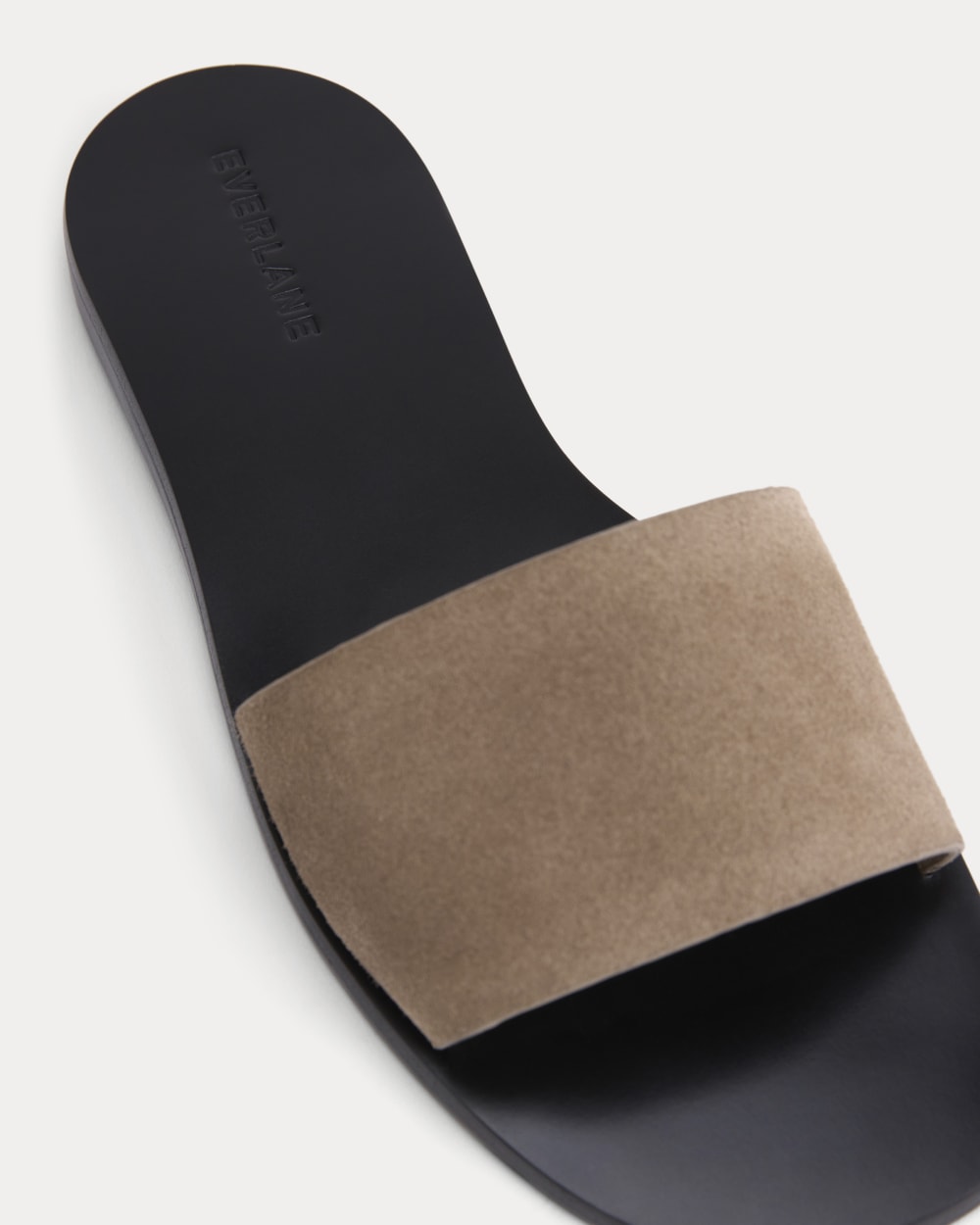 Suede Slide Sandal | Almond Buff Suede