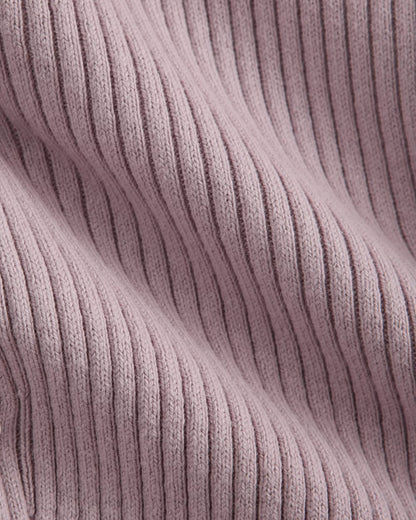 Full-Zip Ribbed Jacket in Everyday Cotton | Burnished Lilac
