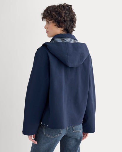 Re:Cycled Nylon Barrel Jacket | Deep Navy
