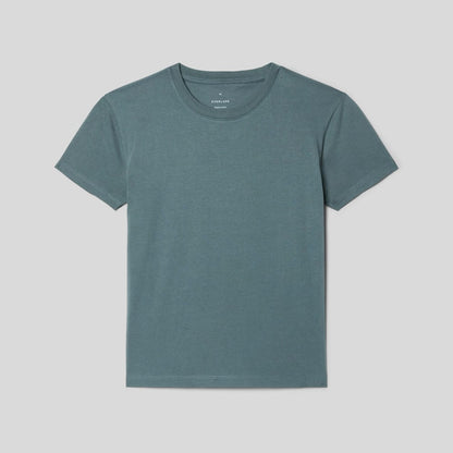 The Box-Cut Tee in Essential Cotton | Green Balsam | No Pocket