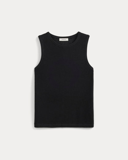 Textured Knit Tank | Black