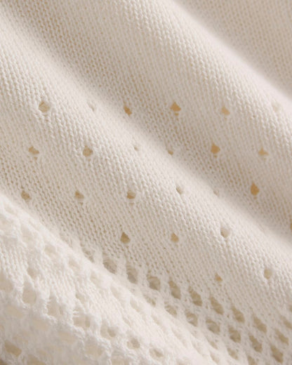 Lace-Knit Cami | Bone