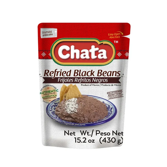 Chata Refried Black Beans - Wholesale Mexican Beans at Mexmax INC