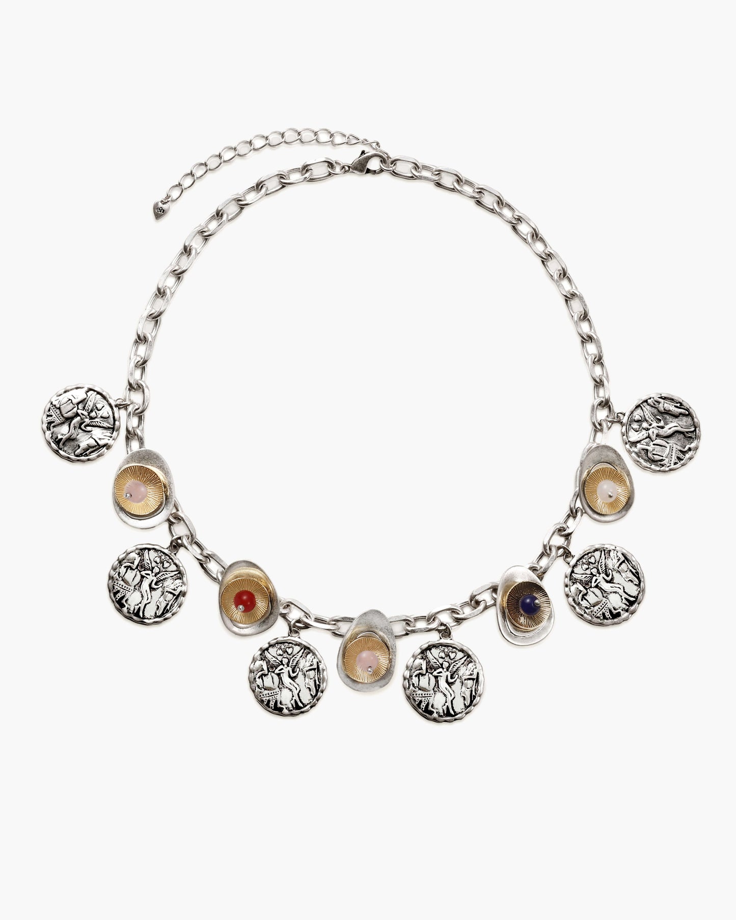 Eros Coin Necklace in Silver
