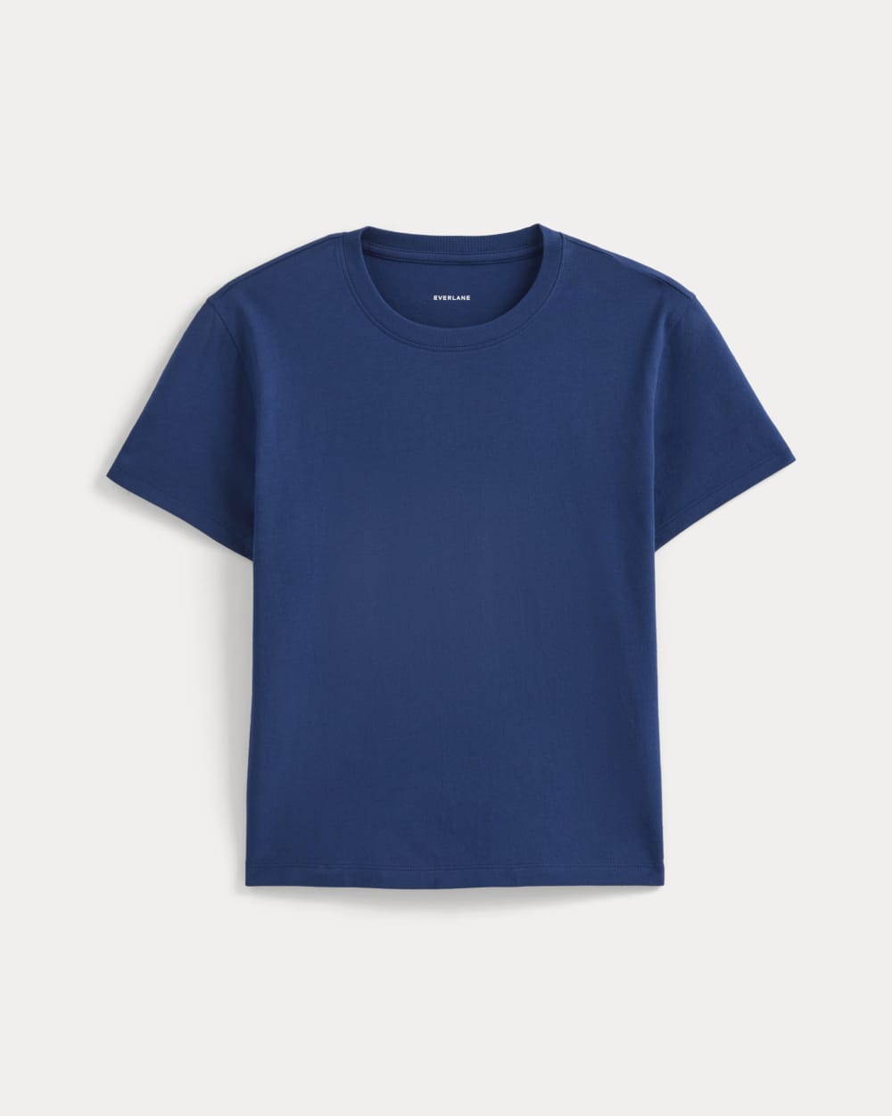 The Box-Cut Tee in Essential Cotton | Estate Blue | No Pocket