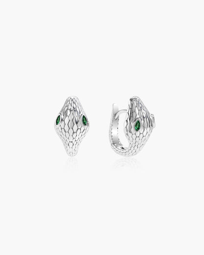 Halo Serpent Hoop Earrings
