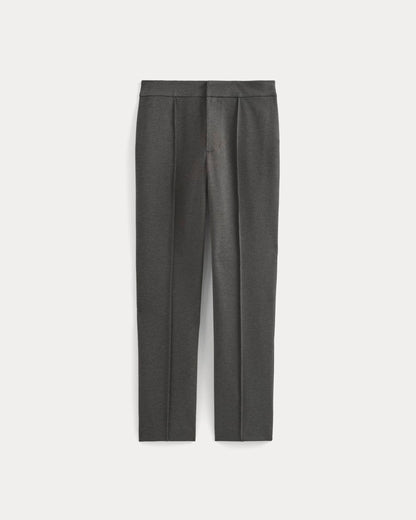 Slim Trouser in Ponte | Heathered Soot