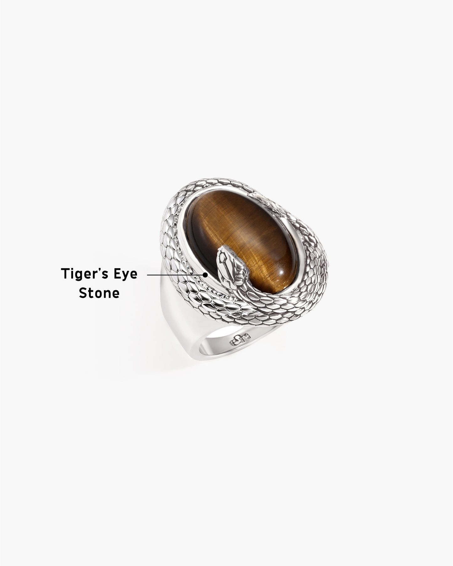 Coil Tiger's Eye Stone Ring