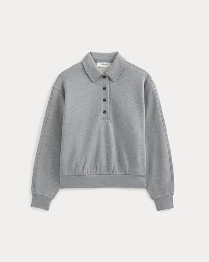 Lightweight Terry Polo Sweatshirt | Vintage Heather Grey