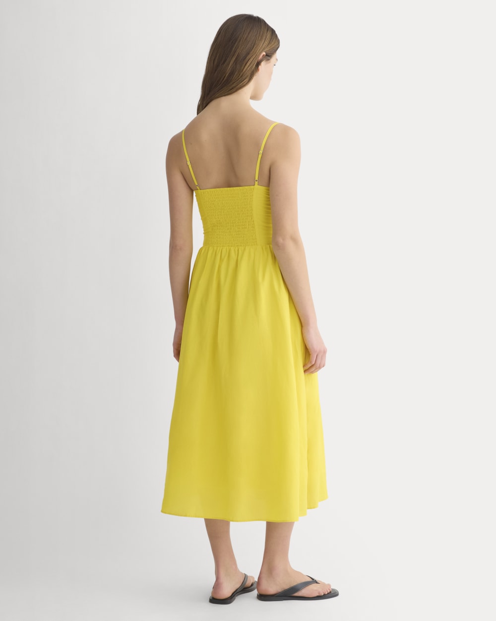 Midi Dress in Cotton Silk Voile | Passion Fruit