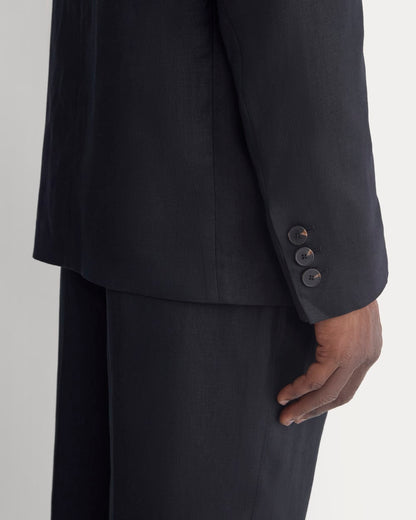 Soyeux Linen Linen Blazer | Black