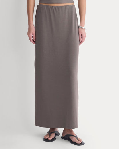 Maxi Skirt in Butterknit | Charcoal Grey