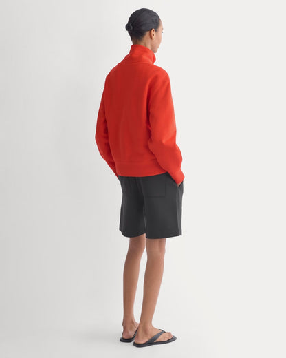 Luxe Fleece Half-Zip Sweatshirt | Fiery Red