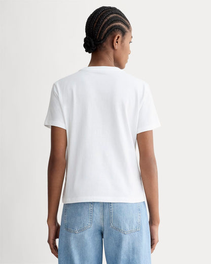 The Box-Cut Tee in Essential Cotton | White | Pocket