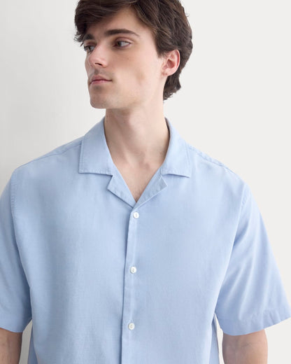 Cropped Resort Shirt | Light Blue