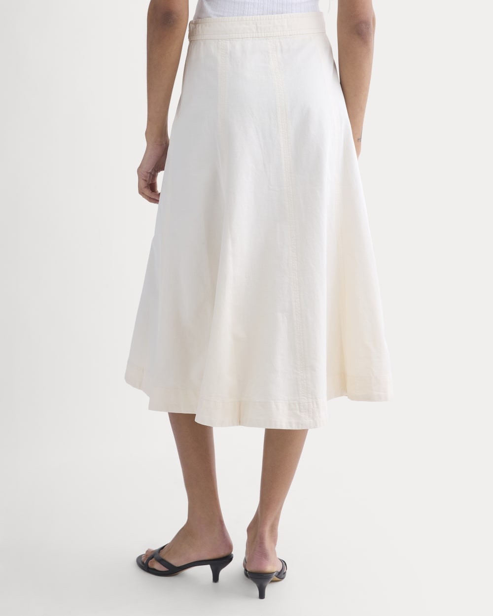 Seamed Midi Skirt | Bone