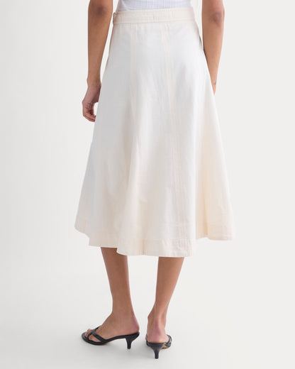Seamed Midi Skirt | Bone