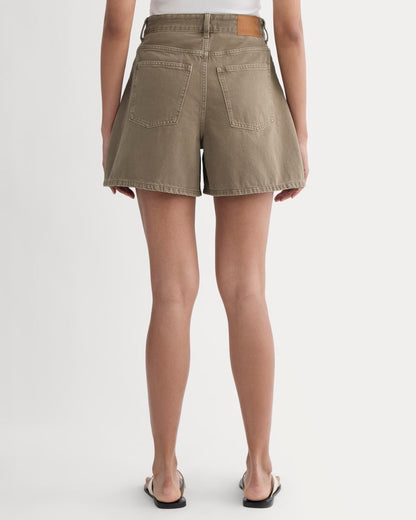 The A-Line Denim Short | Garment-Dyed Chocolate