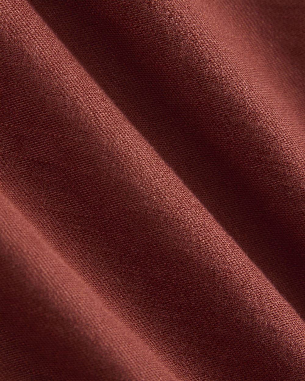 Square Tank in Stretch Linen | Henna Red