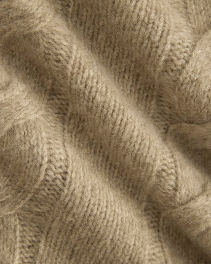 Cloud Cable V-Neck Sweater | Heathered Oatmeal