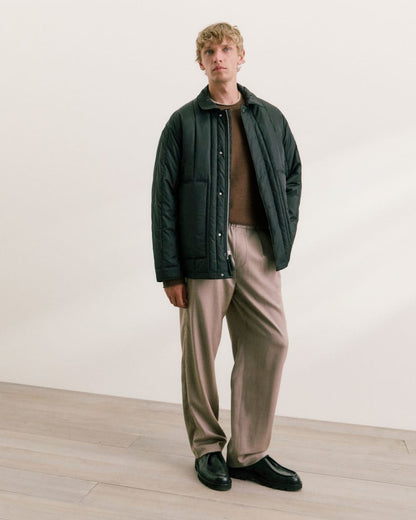 Pleated Trouser in Tailor Twill | Light Taupe