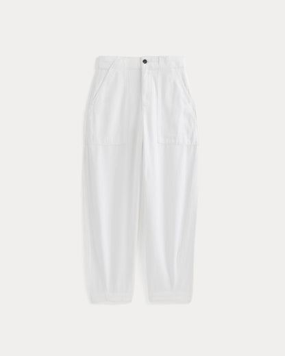 Patch Pocket Ballon Pant in Buttersoft | White